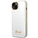 Guess GUHCP14SHGCRHS iPhone 14 / 15 / 13 6.1" silver hardcase Croco Collection - imagine 2