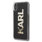Karl Lagerfeld KLHCI65KAGBK iPhone Xs Max black Karl logo Glitter - imagine 2