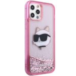 Karl Lagerfeld KLHCP12MLNCHCP iPhone 12/12 Pro 6,1" pink hardcase Glitter Choupette Head - imagine 4