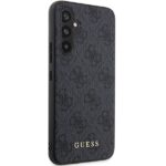 Guess GUHCS23FEG4GFGR S23 FE S711 grey hardcase 4G Metal Gold Logo - imagine 4