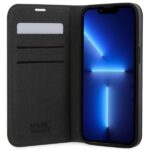 Karl Lagerfeld KLBKP14SSANKCPG iPhone 14/ 15 / 13 6.1" bookcase silver Saffiano Karl & Choup - imagine 4