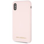 Karl Lagerfeld KLHCPXSLLPG iPhone X/Xs hardcase light pink Silicone - imagine 2