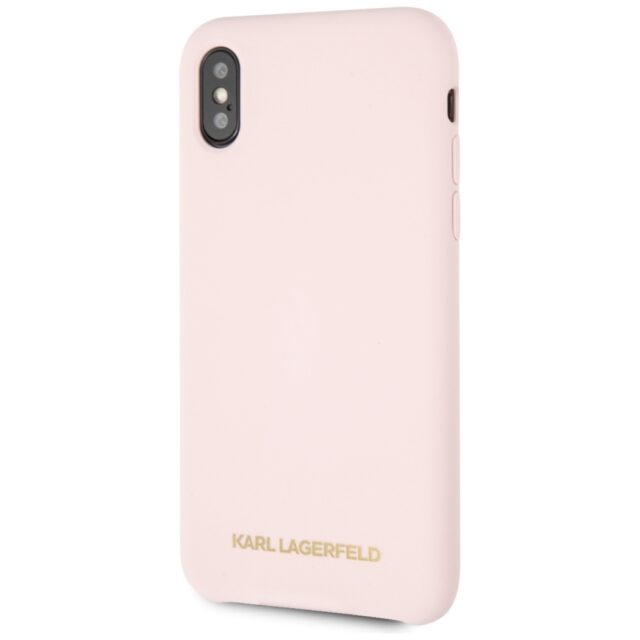 Karl Lagerfeld KLHCPXSLLPG iPhone X/Xs hardcase light pink Silicone - imagine 2
