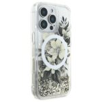 Guess GUHMP16XLFMWTE iPhone 16 Pro Max 6.9" beige hardcase Liquid Glitter Flower MagSafe - imagine 4