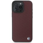 BMW BMHMP16X23RDDR iPhone 16 Pro Max 6.9" red hardcase Sign Leather Diamond Metal Logo MagSafe - imagine 3