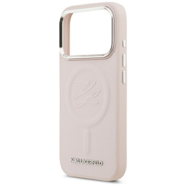 Karl Lagerfeld Initial & Metal Logo MagSafe Case for iPhone 17 Pro Max Pink - imagine 6