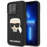 Karl Lagerfeld KLHCP14LKH3DBK iPhone 14 Pro 6,1" black hardcase 3D Rubber Karl`s Head