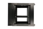 Extralink 9U 600x600 AZH Black | Rackmount cabinet | wall mounted, swing type - imagine 6
