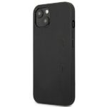 AMG AMHCP14SDOLBK iPhone 14 / 15 / 13 6.1" black hardcase with Leather Hot Stamped design - imagine 2