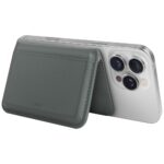 Magnetic RFID wallet UNIQ Lyden DS stand phone green - imagine 3