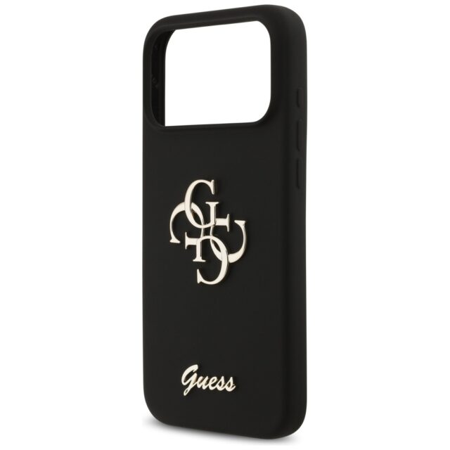 Guess Silicone Big 4G Script case for iPhone 17 Pro Max black - imagine 6