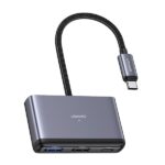 USAMS Adapter HUB 5in1 USB 2.0/USB 3.0/USB-C/TF/SD gray/dark gray SJ628HUB01 (US-SJ628) - imagine 3