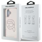Case Karl Lagerfeld IML Rhinestones Karl Head for iPhone 16 pink - imagine 8