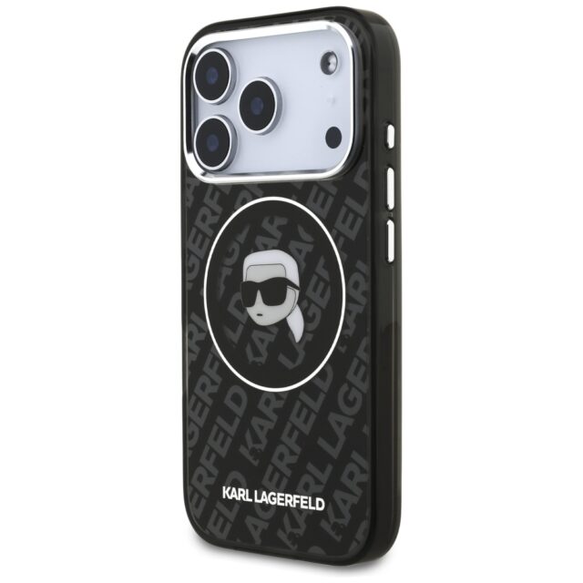 Case Karl Lagerfeld IML Karl Head Logo MagSafe for iPhone 17 Pro Max black - imagine 2