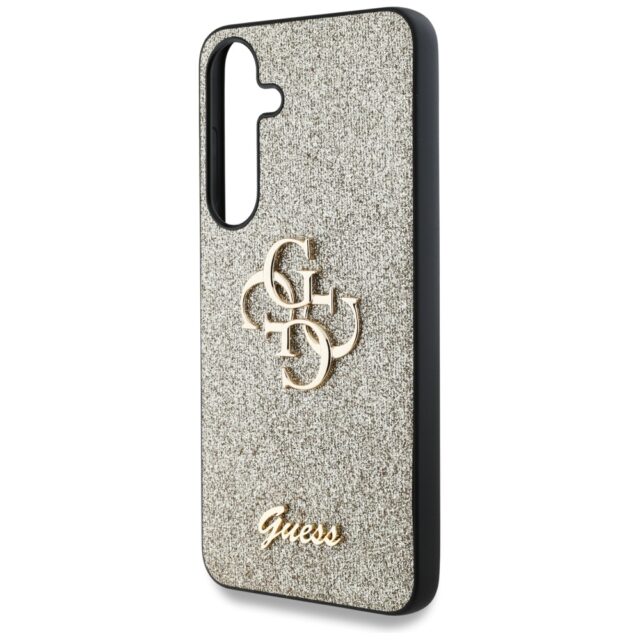 Case Guess Fixed Glitter Big 4G Metal Logo to Samsung Galaxy S25 gold - imagine 6