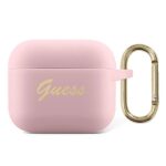 Guess GUA3SSSI AirPods 3 cover pink Silicone Vintage Script