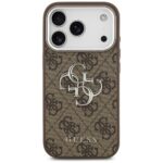 Case Guess 4G Big 4G Classic Logo for  iPhone 17 Pro brown silver - imagine 3