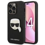 Karl Lagerfeld KLHCP14XSAPKHK iPhone 14 Pro Max 6,7" black hardcase Saffiano Karl`s Head Patch