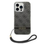 Guess GUOHCP14LH4STK iPhone 14 Pro 6,1"black hardcase 4G Print Strap - imagine 2