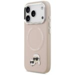 Karl Lagerfeld Karl & Choupette Pins MagSafe Case for iPhone 17 Pro Max Pink - imagine 2