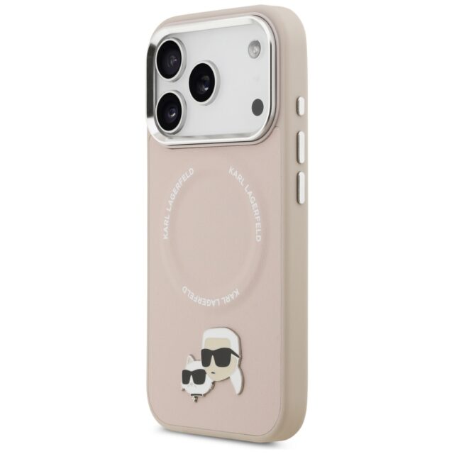 Karl Lagerfeld Karl & Choupette Pins MagSafe Case for iPhone 17 Pro Max Pink - imagine 2