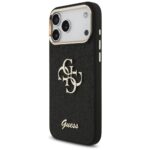 Guess Fixed Glitter Big 4G Metal Frame case for iPhone 17 Pro Max black - imagine 2