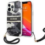 Guess GUHCP13XKCABBK iPhone 13 Pro Max 6,7" black hardcase Camo Strap Collection