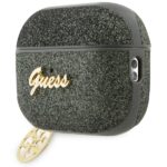 Guess GUAP2GLGSHA AirPods Pro 2 (2022/2023) cover khaki Glitter Flake 4G Charm - imagine 3