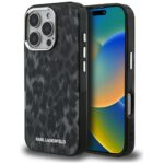 Case Karl Lagerfeld IML Leopard Pattern  MagSafe for iPhone 16 Pro Max black
