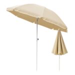 Black Forest Compact Beach Umbrella, 1.8m Beige - imagine 2