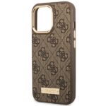 Guess GUHMP14XU4GPRW iPhone 14 Pro Max 6,7" brown hard case 4G Logo Plate MagSafe - imagine 6