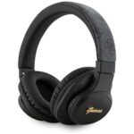 Headphones Guess Bluetooth 4G Leather Tone On Tone Script black