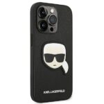 Karl Lagerfeld KLHCP14XSAPKHK iPhone 14 Pro Max 6,7" black hardcase Saffiano Karl`s Head Patch - imagine 4