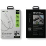 ENERGEA Flow USB-C to Lightning C94 MFI Cable 1.5m White 60W 3A PD Fast Charge - imagine 6