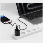 Wall Charger USAMS CC317 T65 33W   1xUSB-C 1xUSB-A Fast Charging black - imagine 6