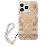 Guess GUHCP13LHFLSD iPhone 13 Pro / 13 6,1" gold hardcase Flower Strap - imagine 3