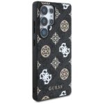 Case Guess 4G Printed Colored Peony Pattern MagSafe to Samsung Galaxy S25 Ultra black - imagine 3