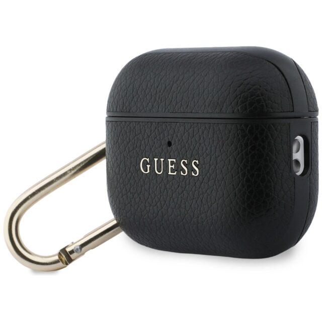 Case Guess Grained Classic Logo Hook for  AirPods Pro 3 black - imagine 3