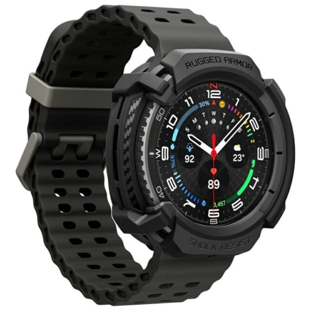 Spigen Rugged Armor Case for Samsung Galaxy Watch 8 Classic 46mm black - imagine 8
