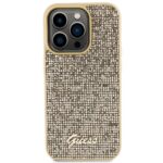 Guess GUHCP15LPMSDGSD iPhone 15 Pro 6.1" gold hardcase Disco Metal Script - imagine 3