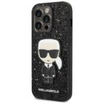 Karl Lagerfeld KLHCP14XGFKPK iPhone 14 Pro Max 6,7" hardcase black Glitter Flakes Ikonik - imagine 2