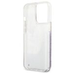 Guess GUHCP13LLFLSU iPhone 13 Pro / 13 6,1" purple hardcase Flower Liquid Glitter - imagine 7