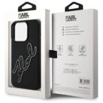 Karl Lagerfeld KLHCP15X3DRKSDLK iPhone 15 Pro Max 6.7" black hardcase 3D Rubber Signature - imagine 8