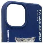 Nimmy case iPhone 15 6.1" blue Glasses Cool Cat - imagine 8