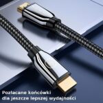 USAMS Kabel HDMI - HDMI 2.1 U67 3m 8Kczarny/black Ultra HD SJ498HD01 (US-SJ498) - imagine 8