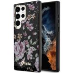 Guess GUHCS23LHCFWSK S23 Ultra S918 black hardcase Flower Collection