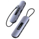 USAMS Adapter HUB 10in1 3xUSB 3.0/TF/SD/USB-C/HDMI/RJ45/VGA PD100W gray/tarnish SJ644HUB01