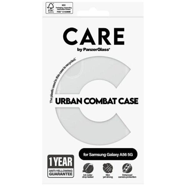Case CARE by PanzerGlass Flagship Urban Combat for Samsung Galaxy A56 5G transparent - imagine 4