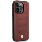 BMW BMHMP14L22RPSR case iPhone 14 Pro 6.1" burgundy Leather Seats Pattern MagSafe - imagine 4