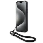 Case BMW BMHCP15S23RMRLK iPhone 15 / 14 / 13 6.1" black hardcase Signature Leather Wordmark Cord - imagine 4